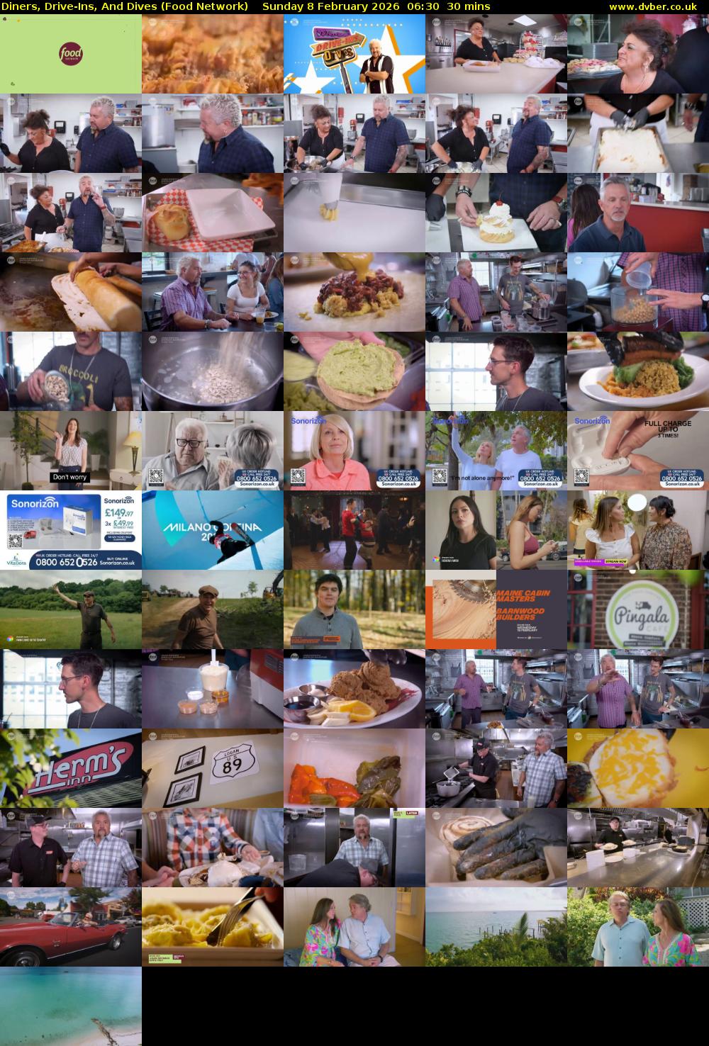 Diners, Drive-Ins, And Dives (Food Network) Sunday 8 February 2026 06:30 - 07:00