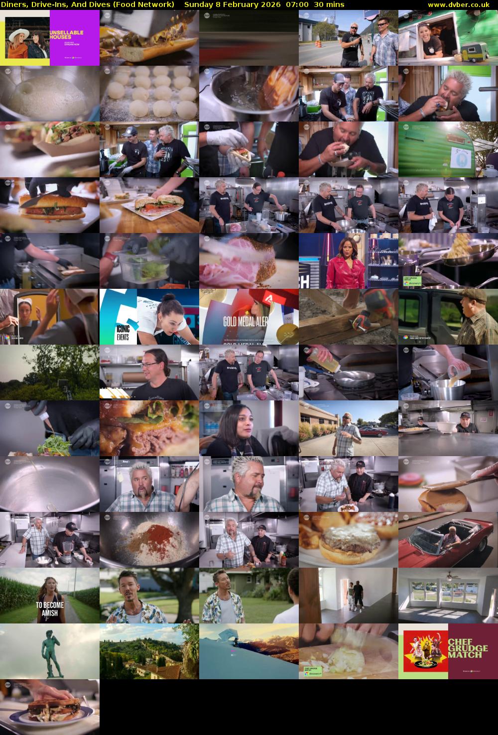 Diners, Drive-Ins, And Dives (Food Network) Sunday 8 February 2026 07:00 - 07:30