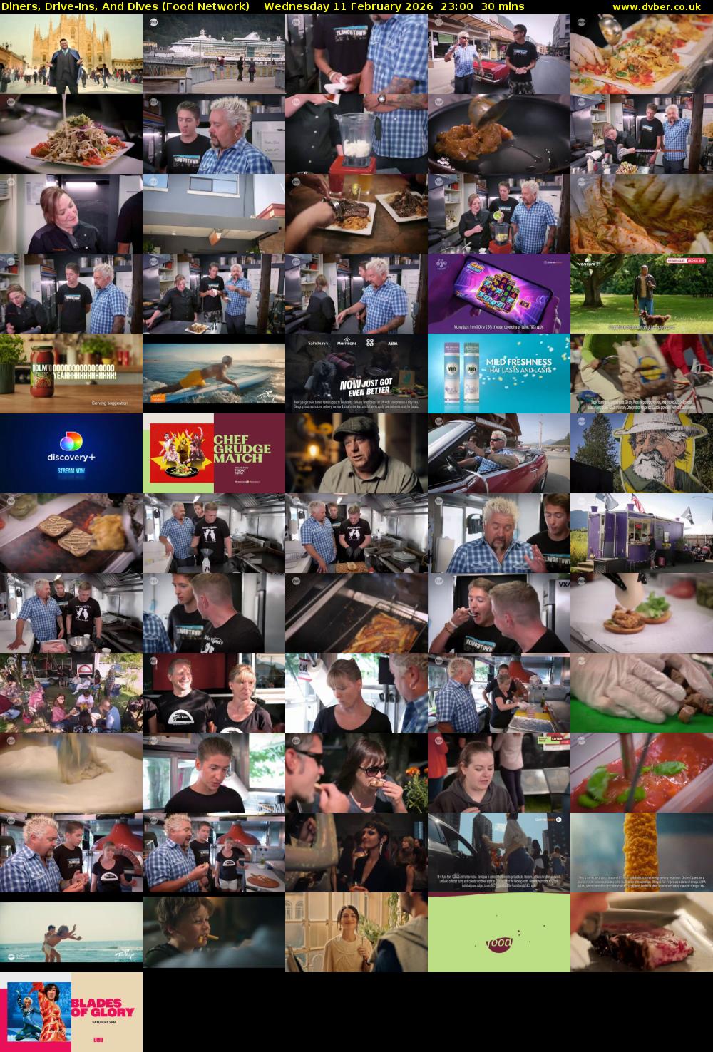 Diners, Drive-Ins, And Dives (Food Network) Wednesday 11 February 2026 23:00 - 23:30