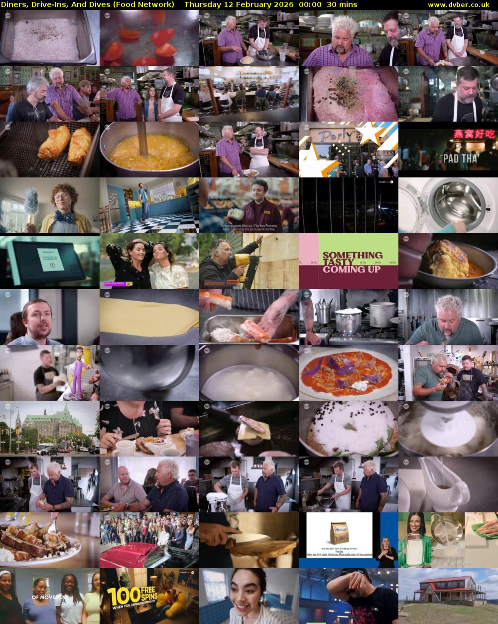 Diners, Drive-Ins, And Dives (Food Network) Thursday 12 February 2026 00:00 - 00:30