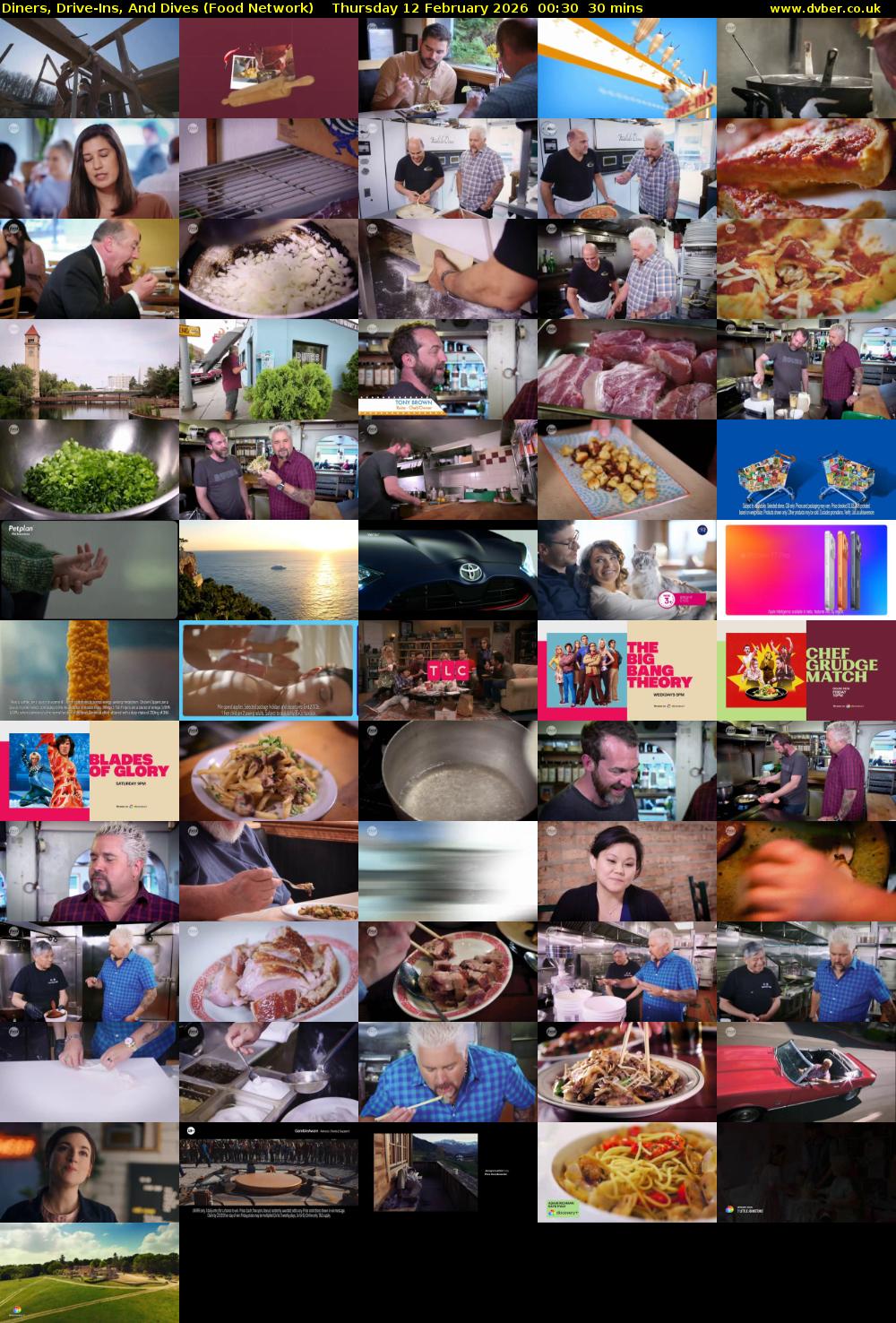 Diners, Drive-Ins, And Dives (Food Network) Thursday 12 February 2026 00:30 - 01:00