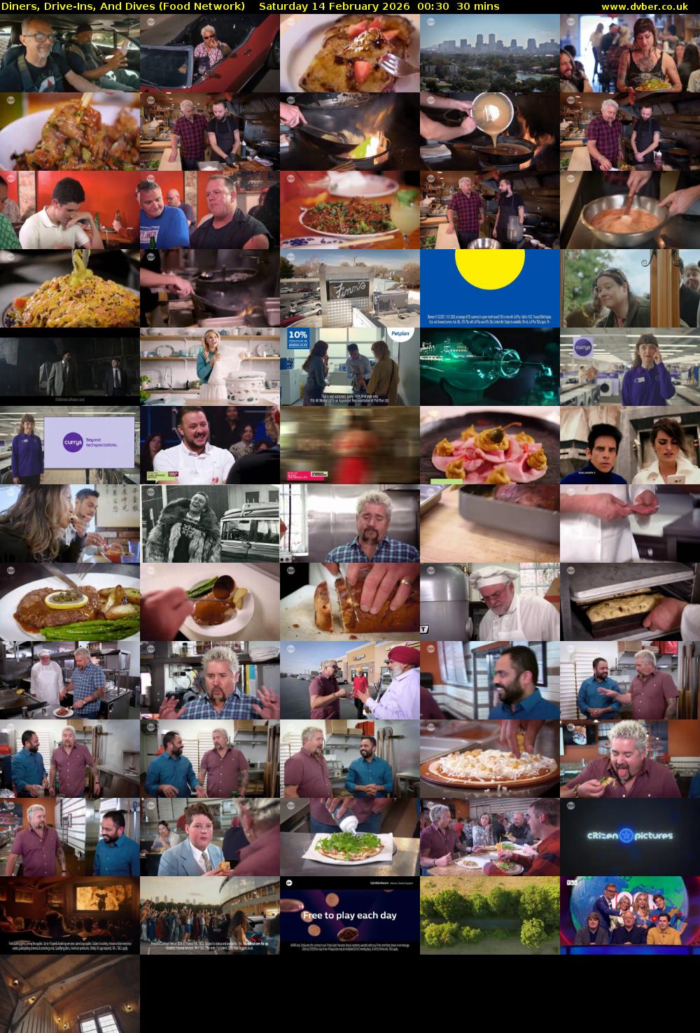 Diners, Drive-Ins, And Dives (Food Network) Saturday 14 February 2026 00:30 - 01:00
