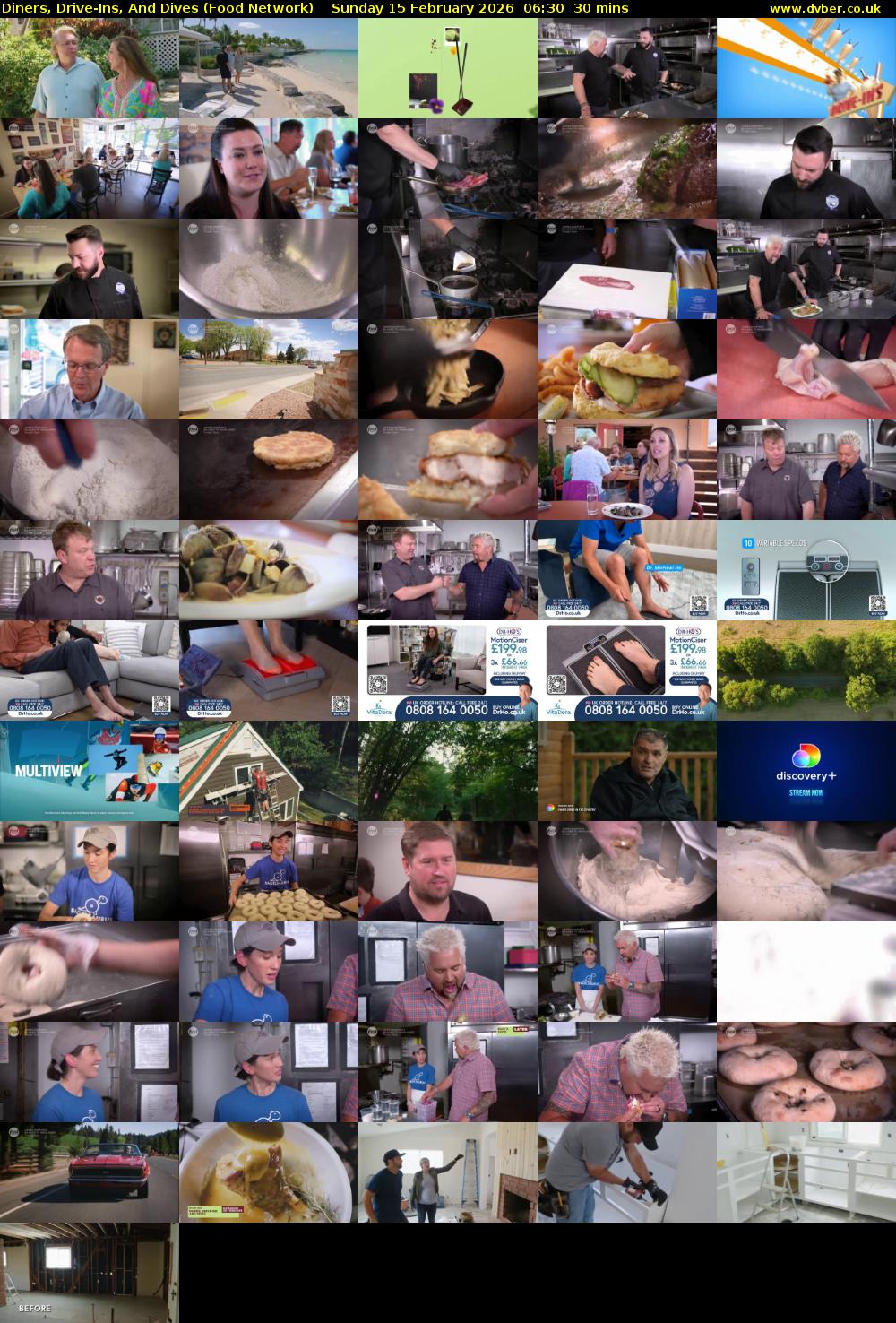 Diners, Drive-Ins, And Dives (Food Network) Sunday 15 February 2026 06:30 - 07:00