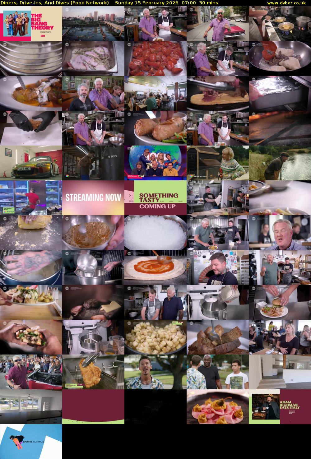 Diners, Drive-Ins, And Dives (Food Network) Sunday 15 February 2026 07:00 - 07:30