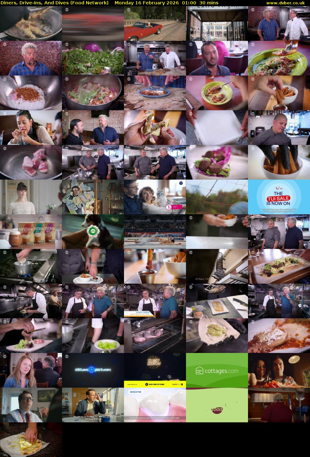 Diners, Drive-Ins, And Dives (Food Network) Monday 16 February 2026 01:00 - 01:30