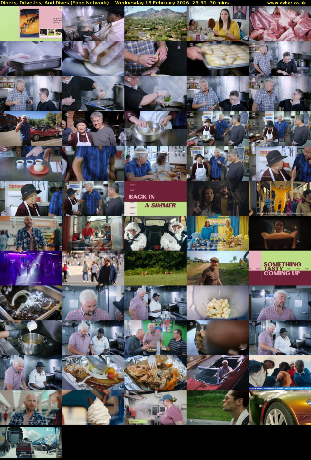 Diners, Drive-Ins, And Dives (Food Network) Wednesday 18 February 2026 23:30 - 00:00