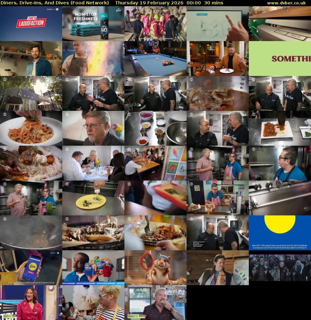 Diners, Drive-Ins, And Dives (Food Network) Thursday 19 February 2026 00:00 - 00:30