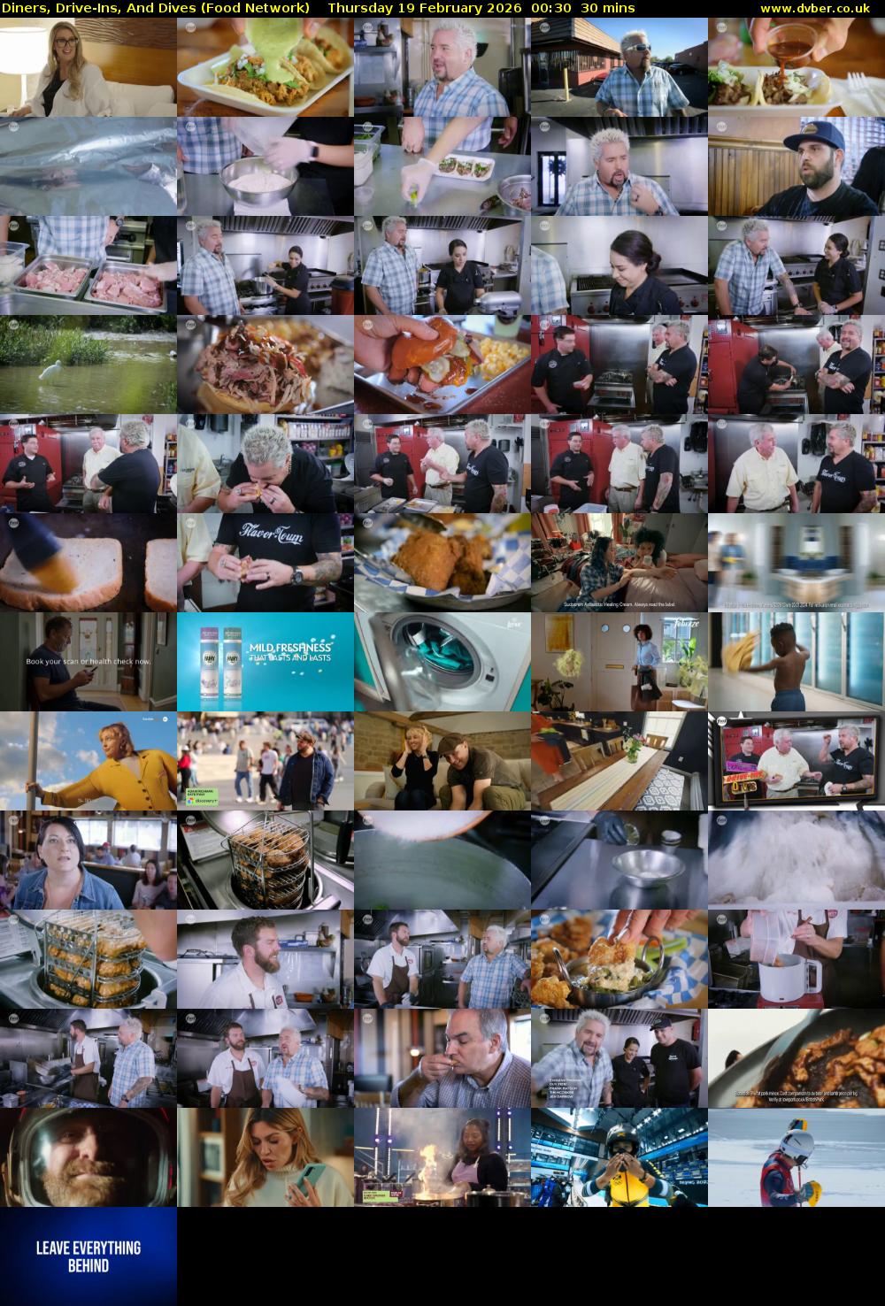 Diners, Drive-Ins, And Dives (Food Network) Thursday 19 February 2026 00:30 - 01:00