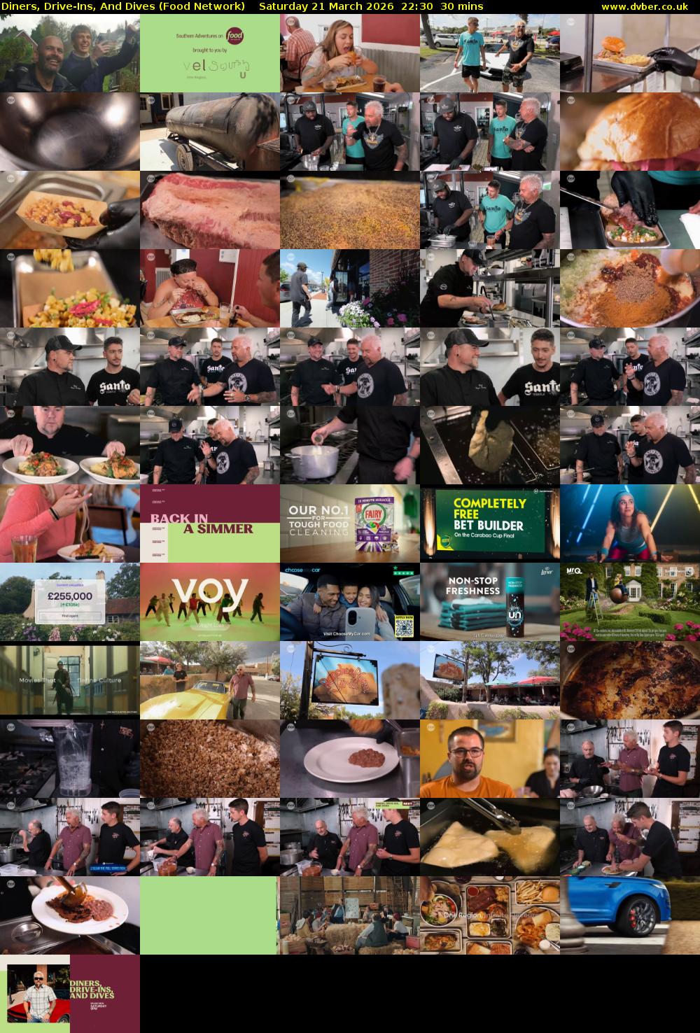 Diners, Drive-Ins, And Dives (Food Network) Saturday 21 March 2026 22:30 - 23:00