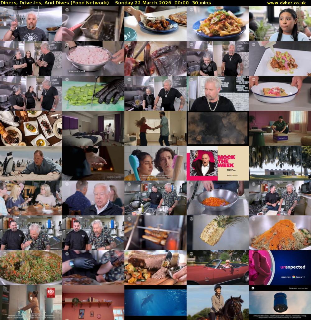 Diners, Drive-Ins, And Dives (Food Network) Sunday 22 March 2026 00:00 - 00:30