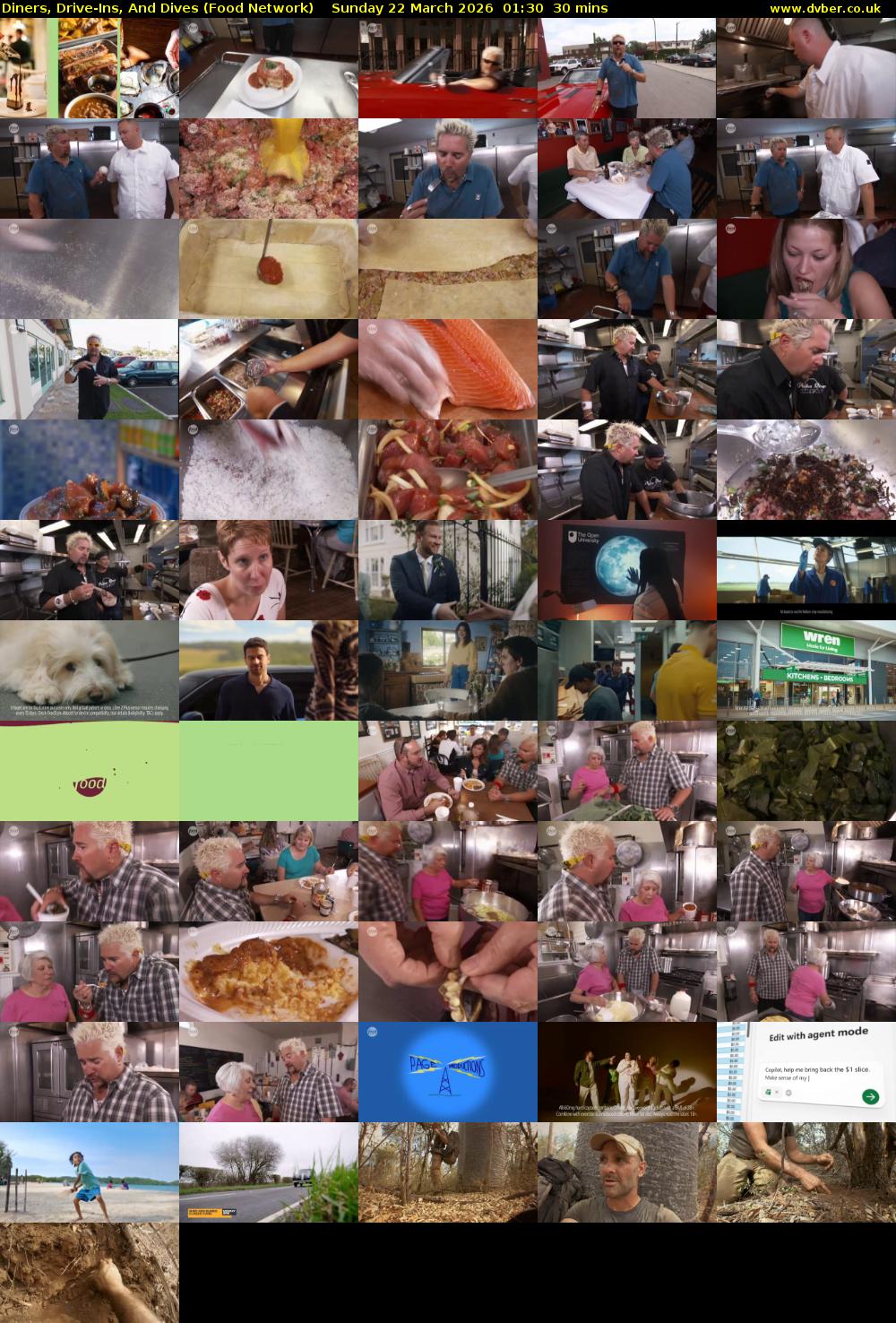 Diners, Drive-Ins, And Dives (Food Network) Sunday 22 March 2026 01:30 - 02:00