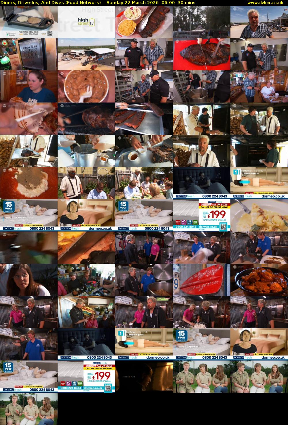 Diners, Drive-Ins, And Dives (Food Network) Sunday 22 March 2026 06:00 - 06:30