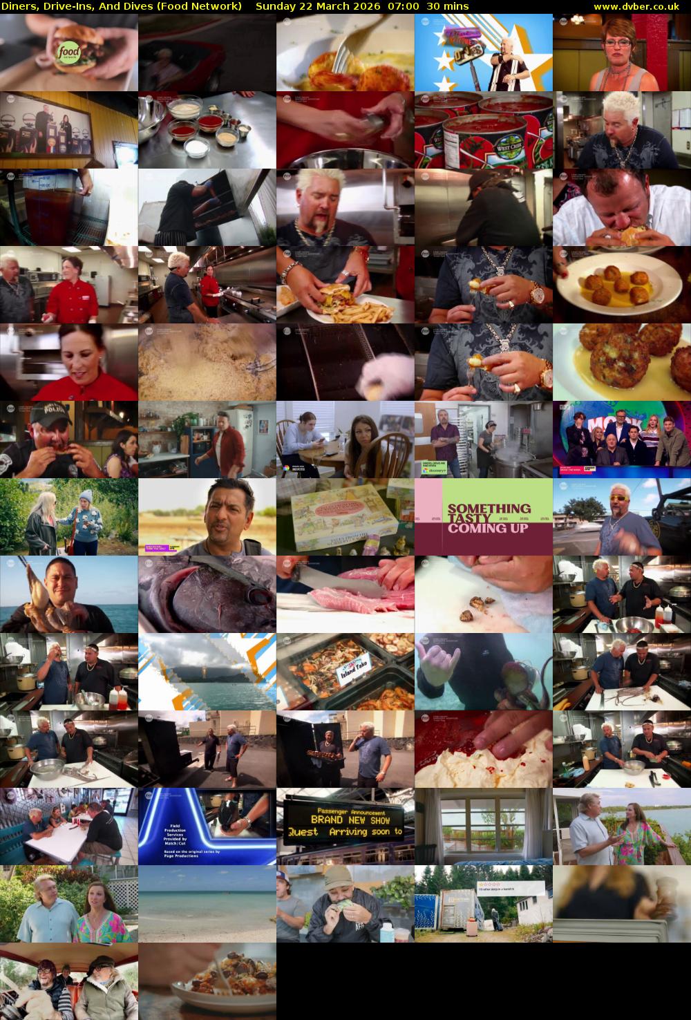 Diners, Drive-Ins, And Dives (Food Network) Sunday 22 March 2026 07:00 - 07:30
