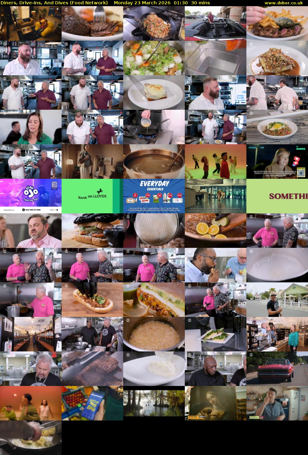 Diners, Drive-Ins, And Dives (Food Network) Monday 23 March 2026 01:30 - 02:00