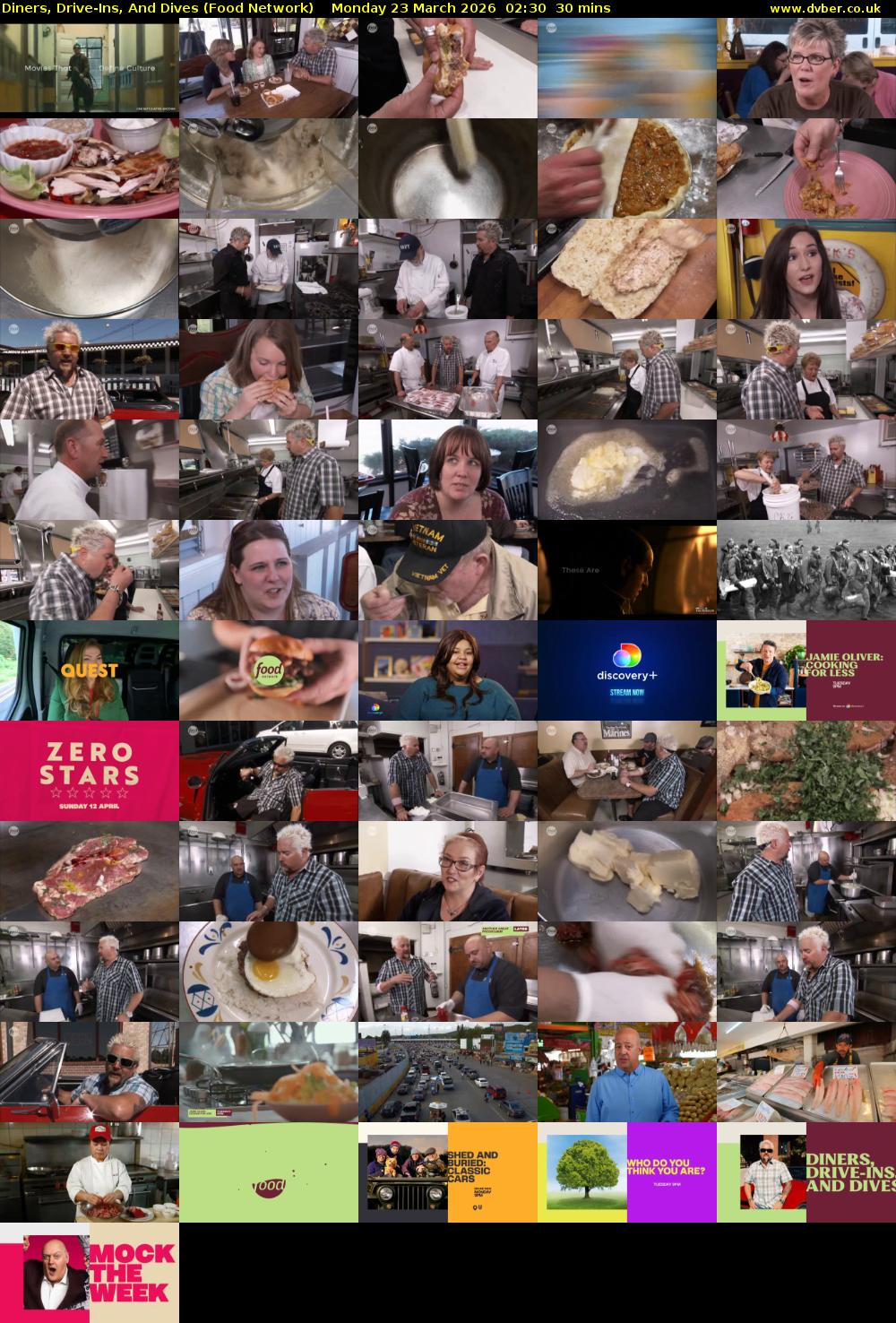 Diners, Drive-Ins, And Dives (Food Network) Monday 23 March 2026 02:30 - 03:00