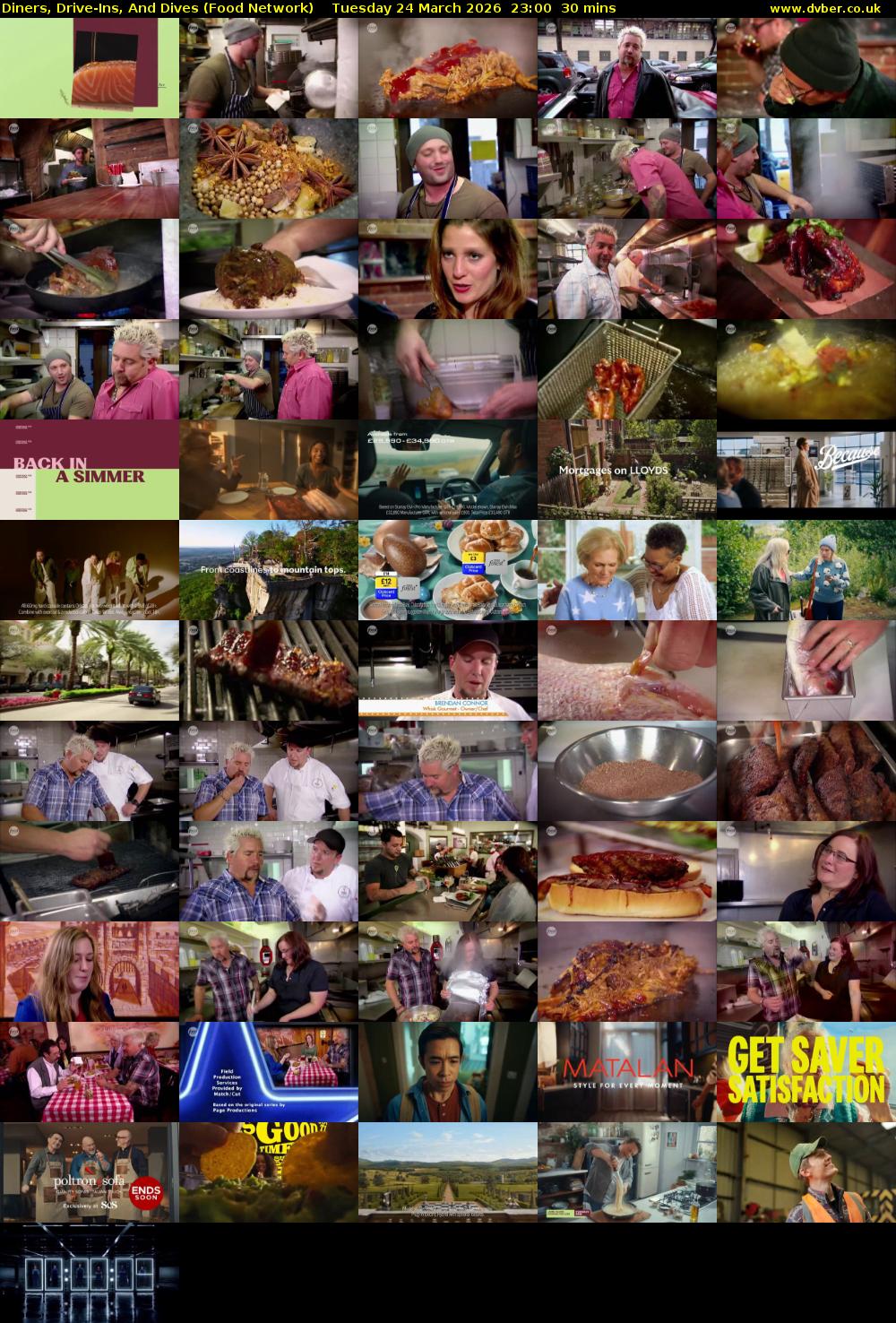 Diners, Drive-Ins, And Dives (Food Network) Tuesday 24 March 2026 23:00 - 23:30