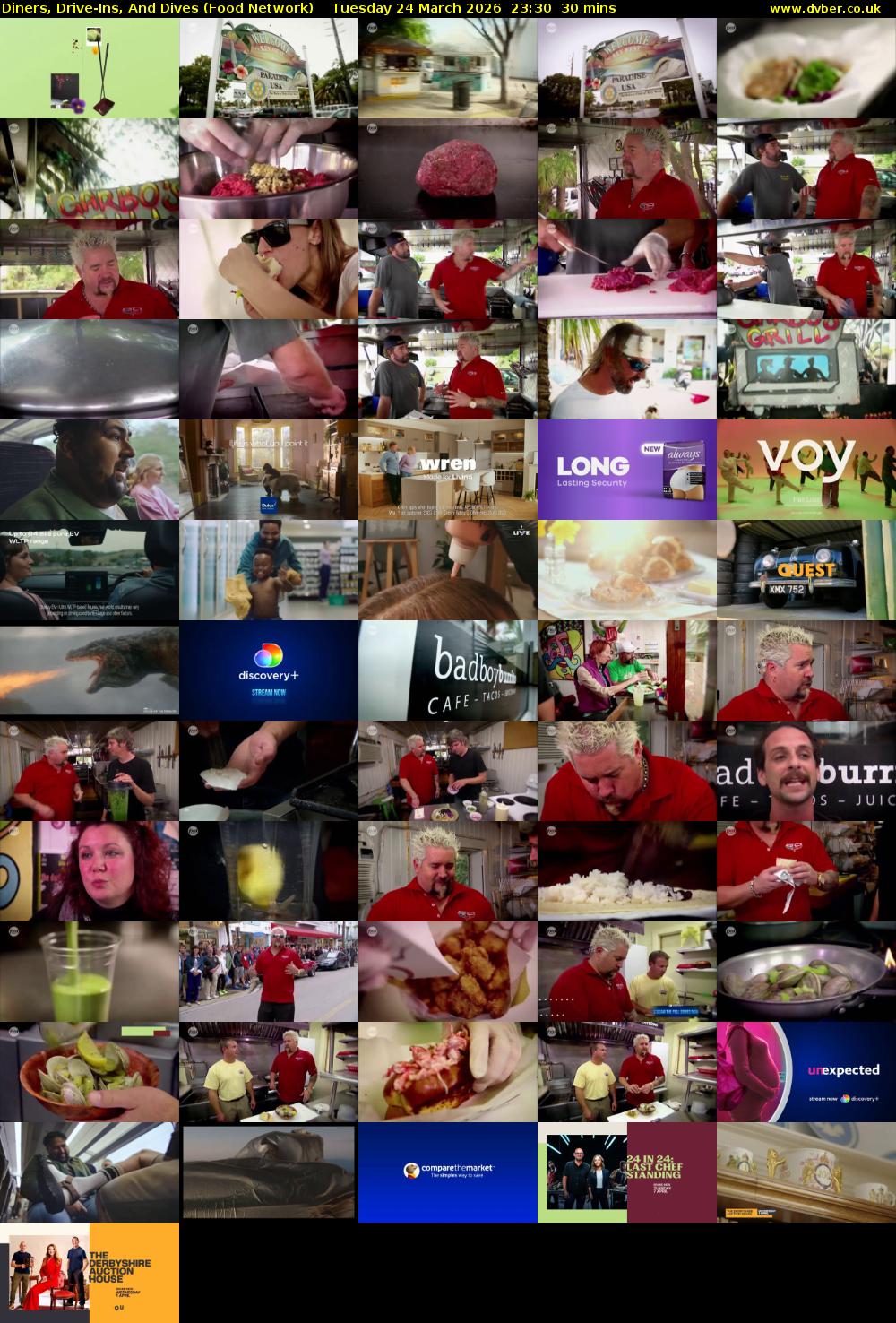 Diners, Drive-Ins, And Dives (Food Network) Tuesday 24 March 2026 23:30 - 00:00