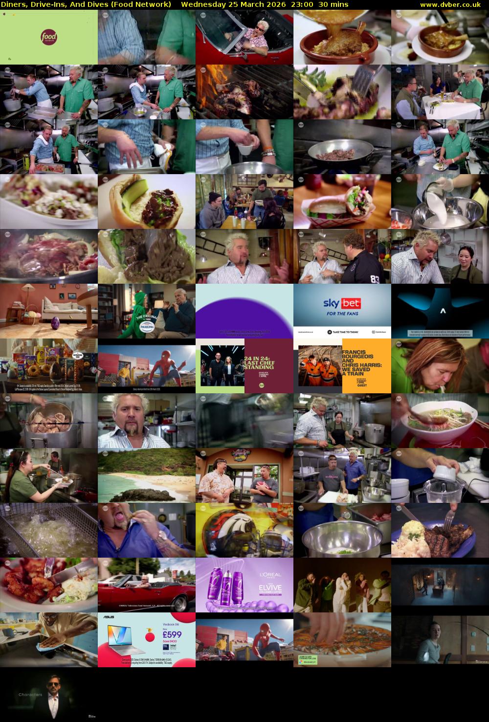 Diners, Drive-Ins, And Dives (Food Network) Wednesday 25 March 2026 23:00 - 23:30
