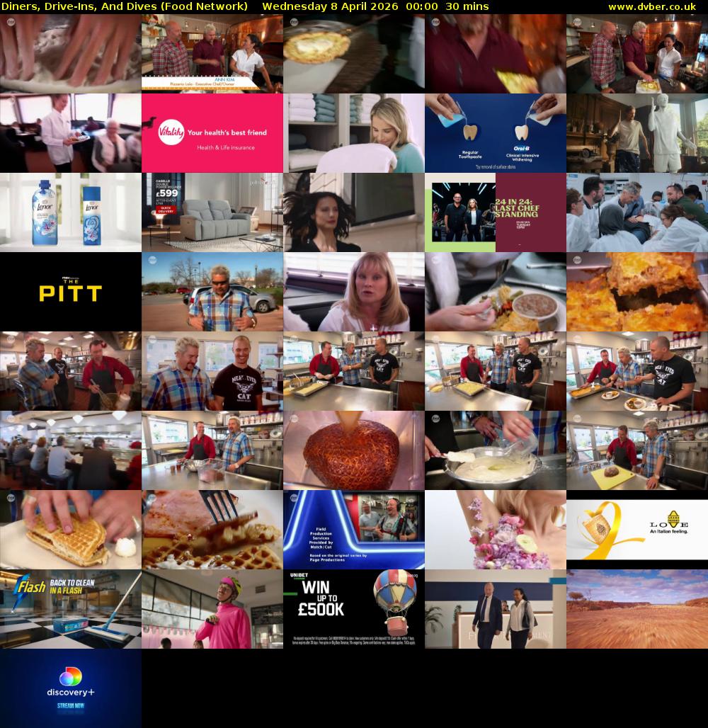 Diners, Drive-Ins, And Dives (Food Network) Wednesday 8 April 2026 00:00 - 00:30