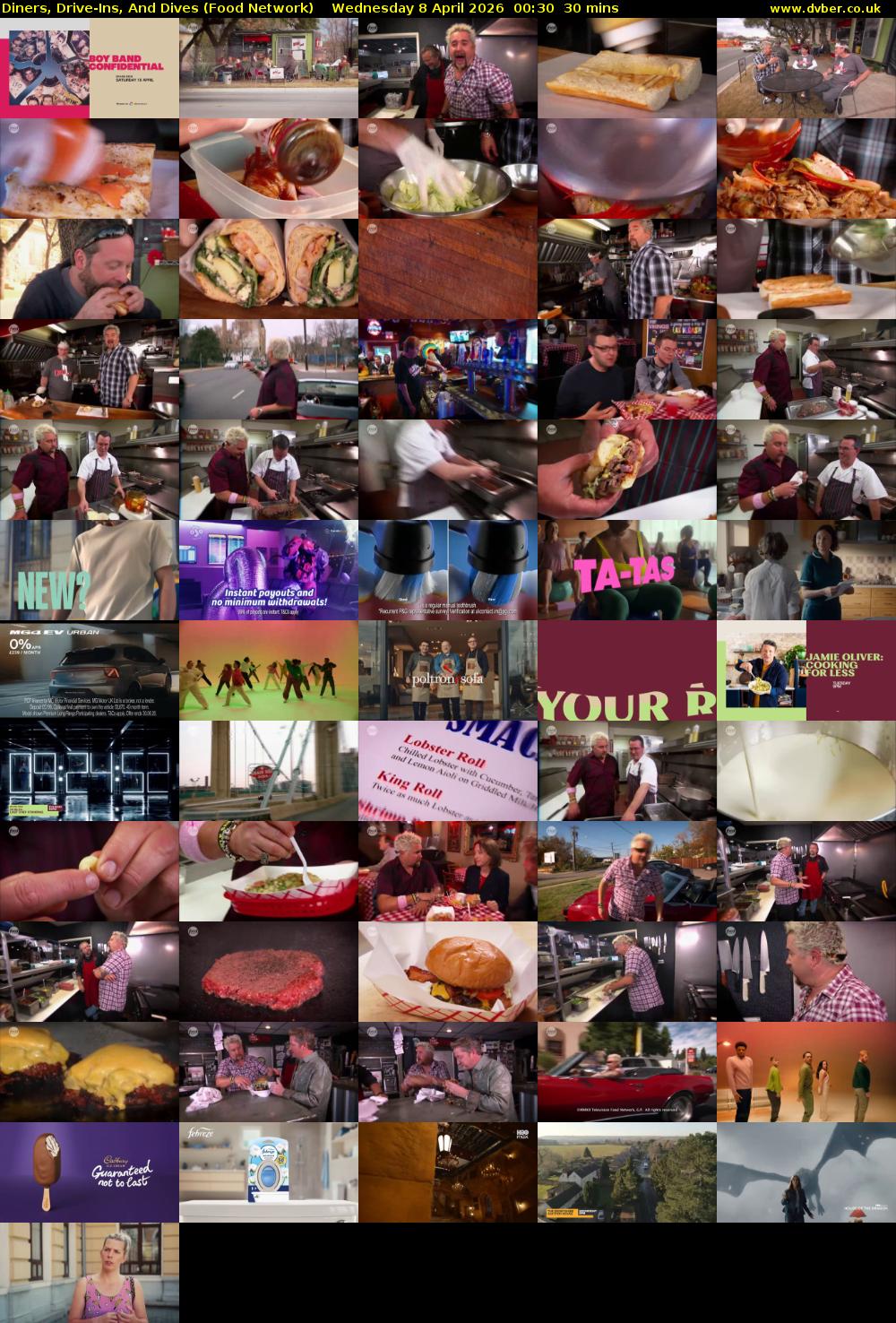 Diners, Drive-Ins, And Dives (Food Network) Wednesday 8 April 2026 00:30 - 01:00