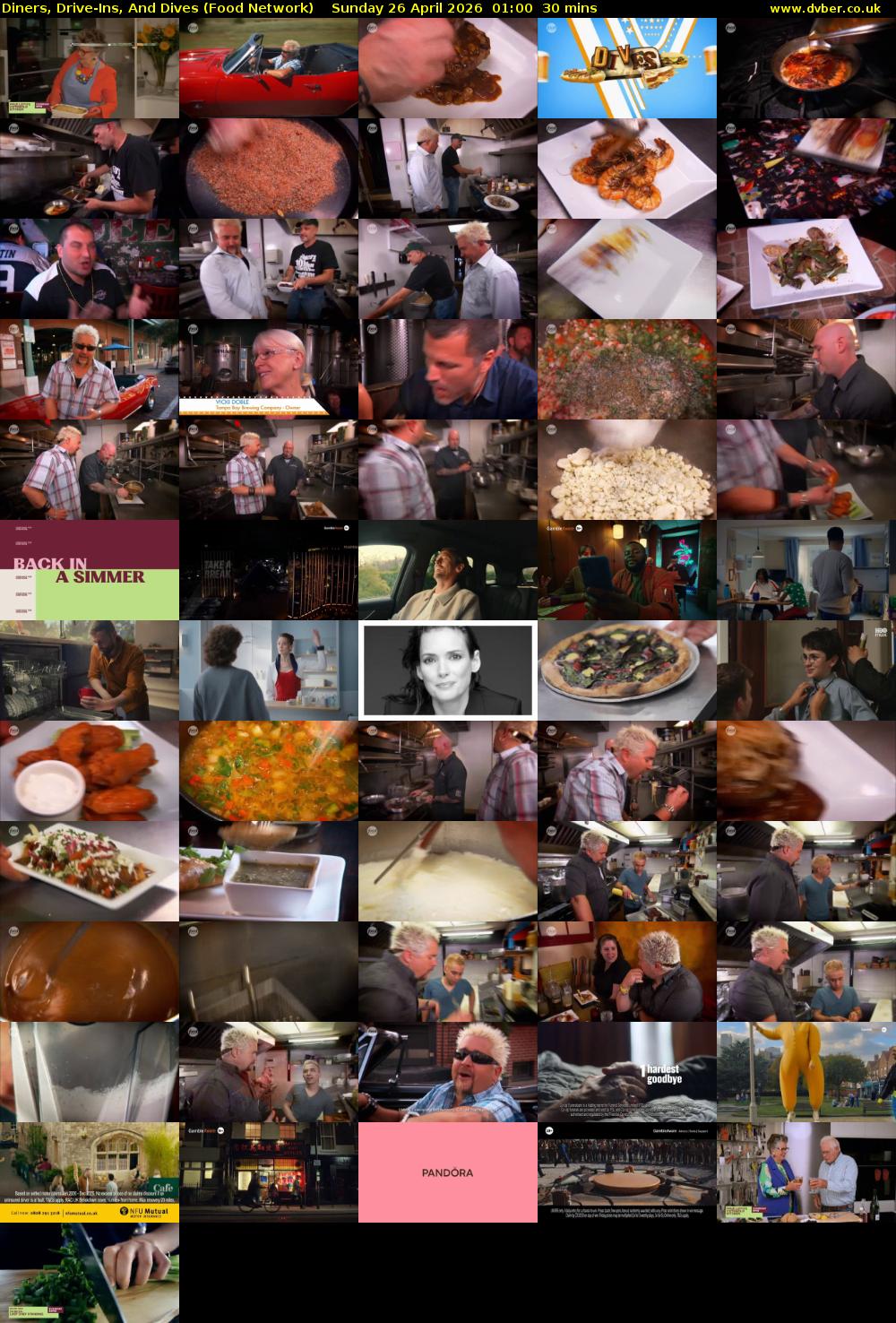 Diners, Drive-Ins, And Dives (Food Network) Sunday 26 April 2026 01:00 - 01:30