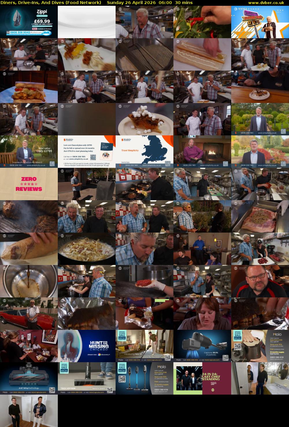 Diners, Drive-Ins, And Dives (Food Network) Sunday 26 April 2026 06:00 - 06:30