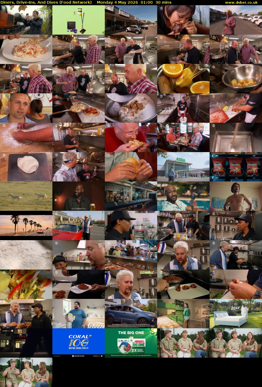 Diners, Drive-Ins, And Dives (Food Network) Monday 4 May 2026 01:00 - 01:30
