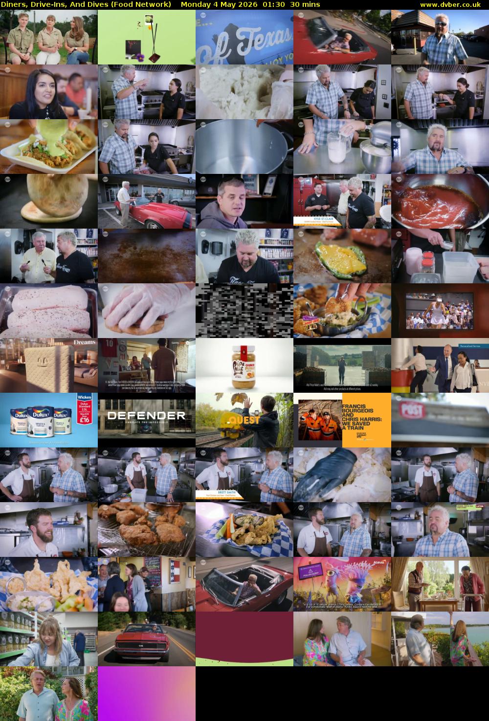 Diners, Drive-Ins, And Dives (Food Network) Monday 4 May 2026 01:30 - 02:00