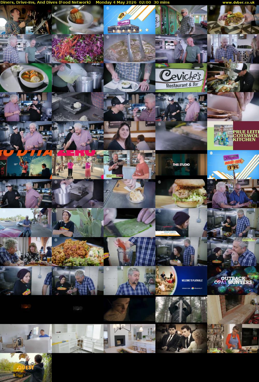 Diners, Drive-Ins, And Dives (Food Network) Monday 4 May 2026 02:00 - 02:30