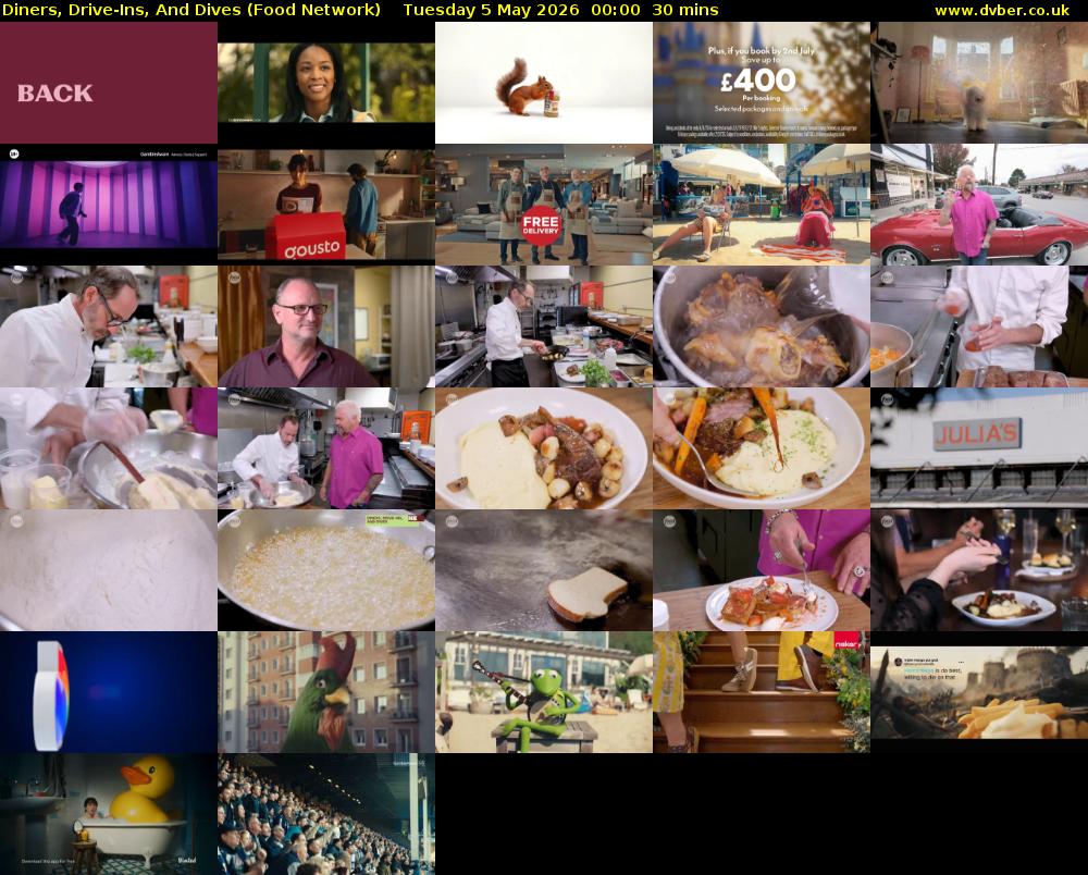 Diners, Drive-Ins, And Dives (Food Network) Tuesday 5 May 2026 00:00 - 00:30