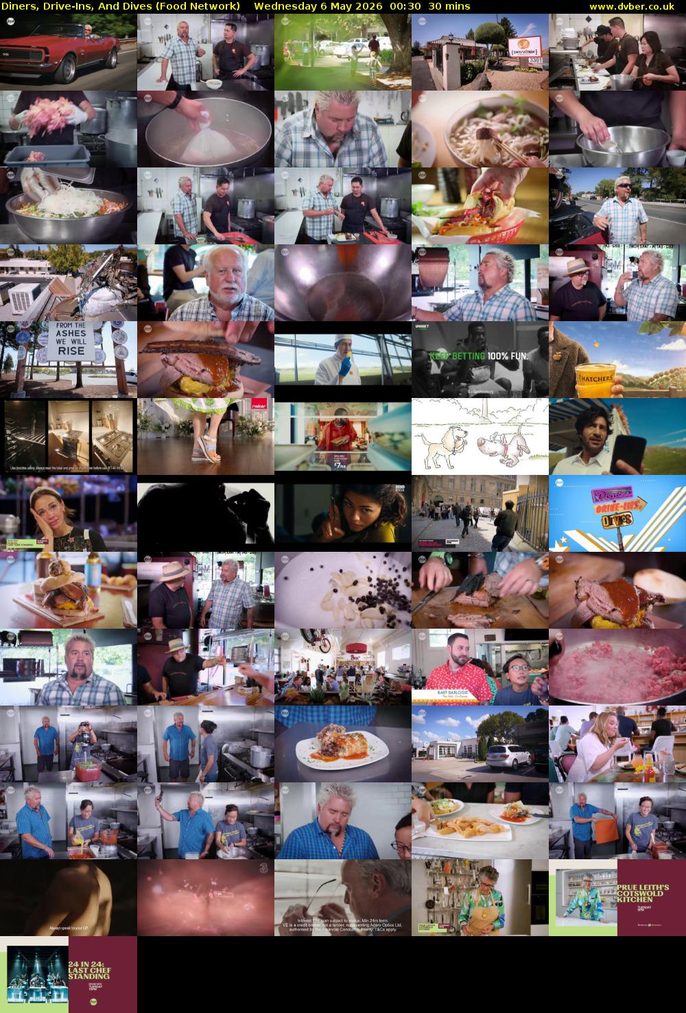 Diners, Drive-Ins, And Dives (Food Network) Wednesday 6 May 2026 00:30 - 01:00