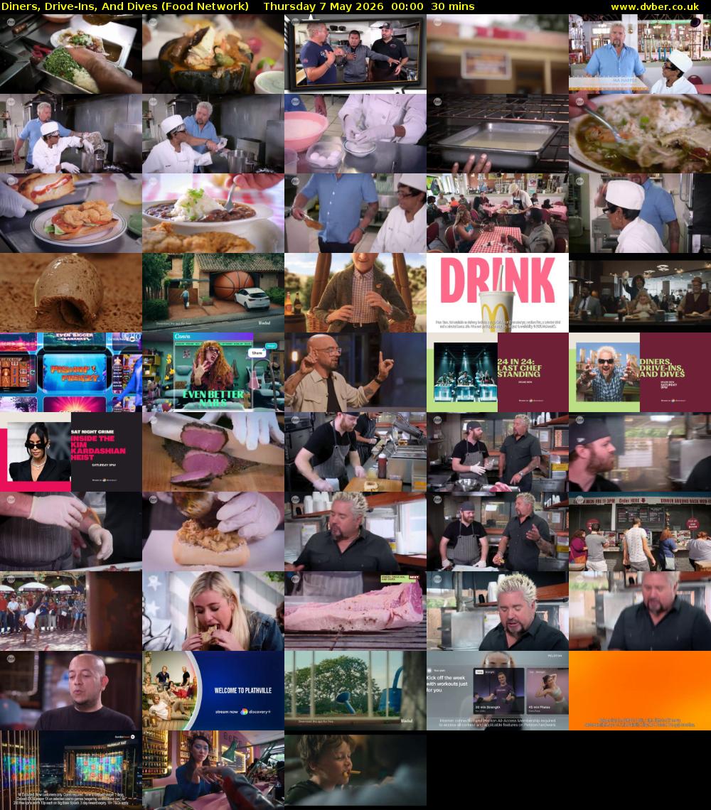 Diners, Drive-Ins, And Dives (Food Network) Thursday 7 May 2026 00:00 - 00:30