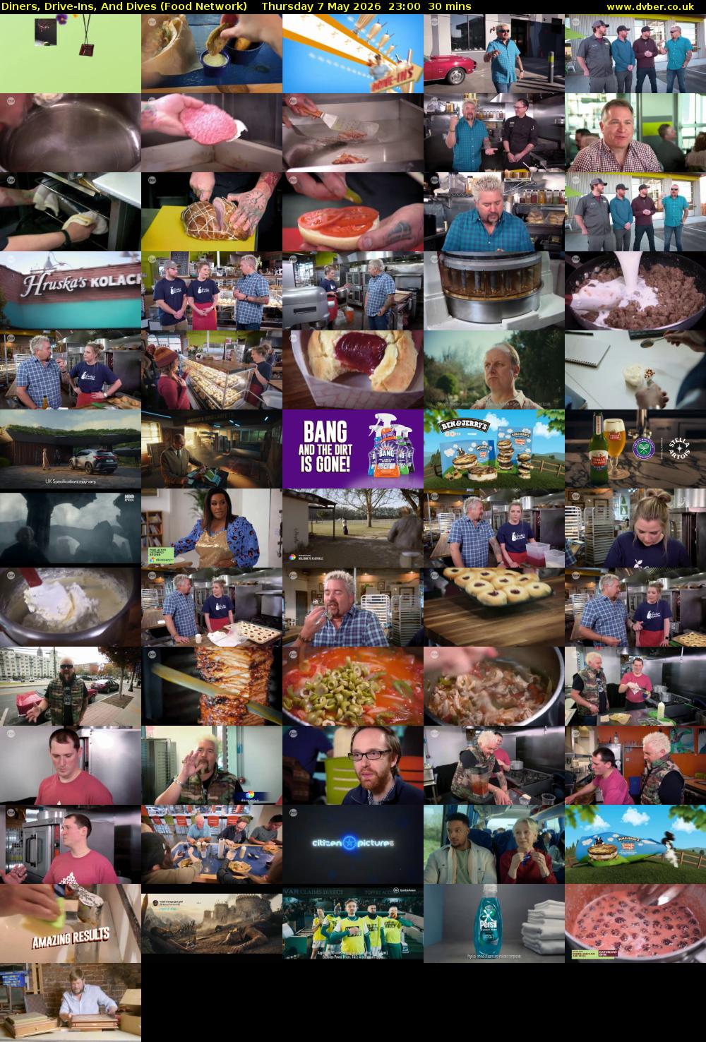 Diners, Drive-Ins, And Dives (Food Network) Thursday 7 May 2026 23:00 - 23:30