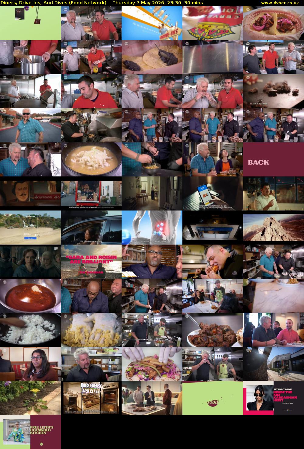 Diners, Drive-Ins, And Dives (Food Network) Thursday 7 May 2026 23:30 - 00:00