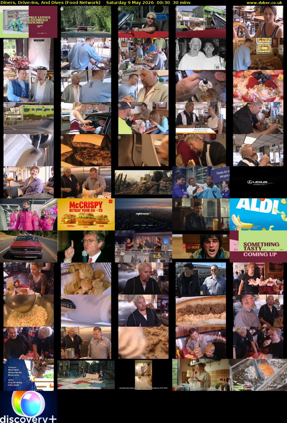 Diners, Drive-Ins, And Dives (Food Network) Saturday 9 May 2026 00:30 - 01:00