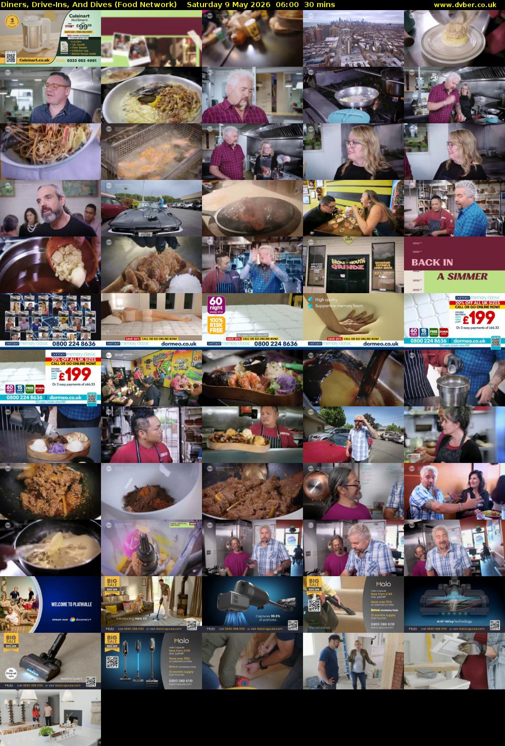 Diners, Drive-Ins, And Dives (Food Network) Saturday 9 May 2026 06:00 - 06:30