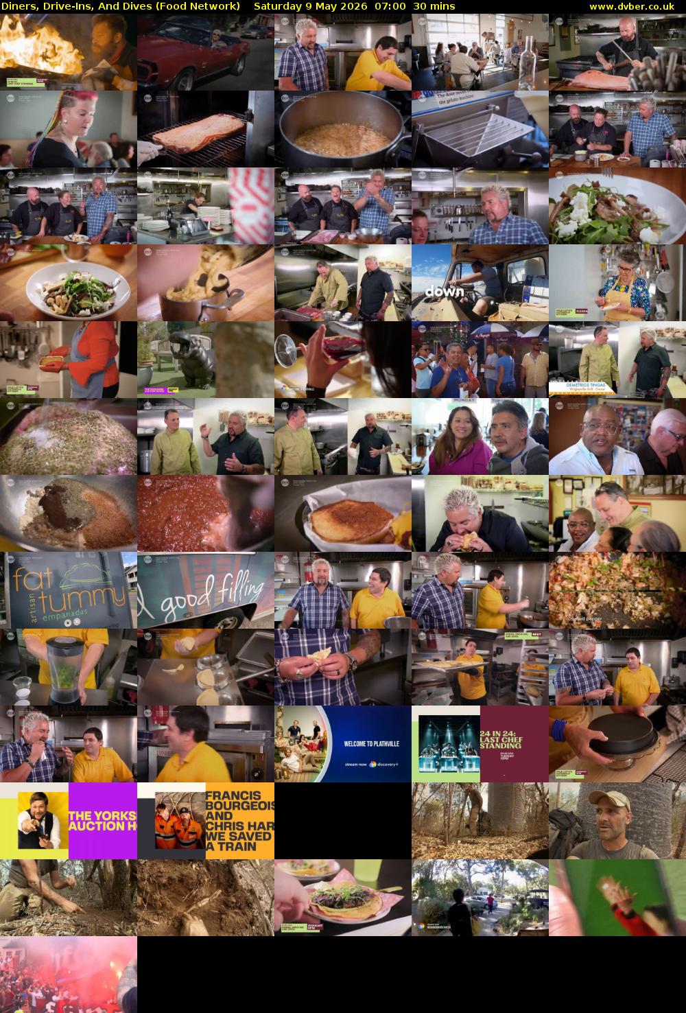 Diners, Drive-Ins, And Dives (Food Network) Saturday 9 May 2026 07:00 - 07:30