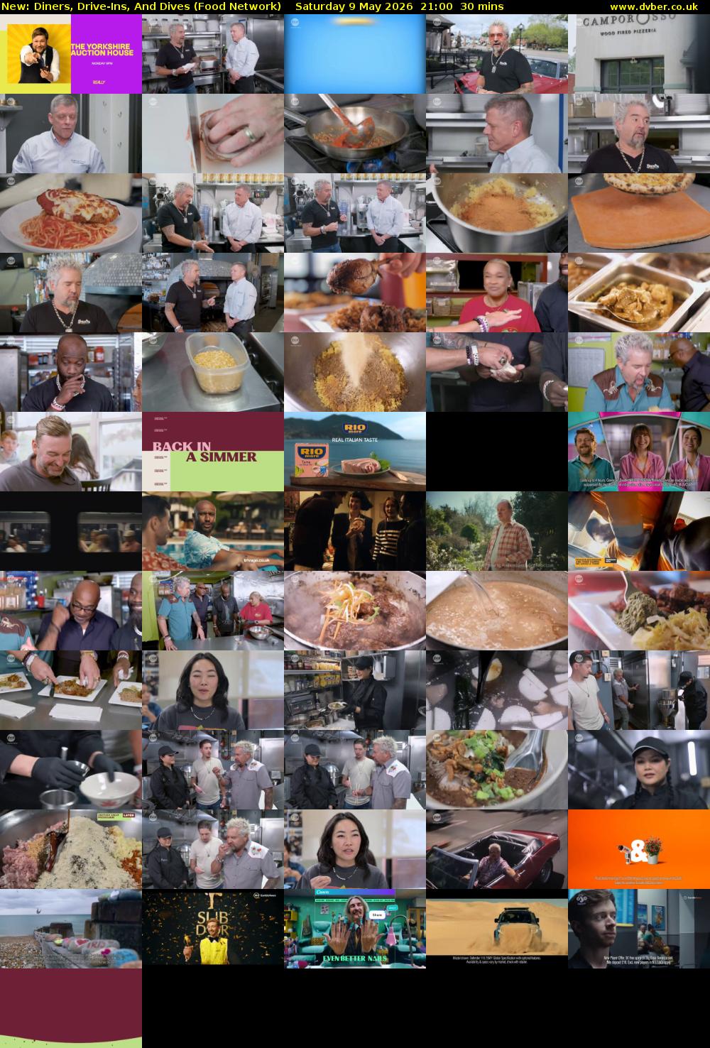 Diners, Drive-Ins, And Dives (Food Network) Saturday 9 May 2026 21:00 - 21:30