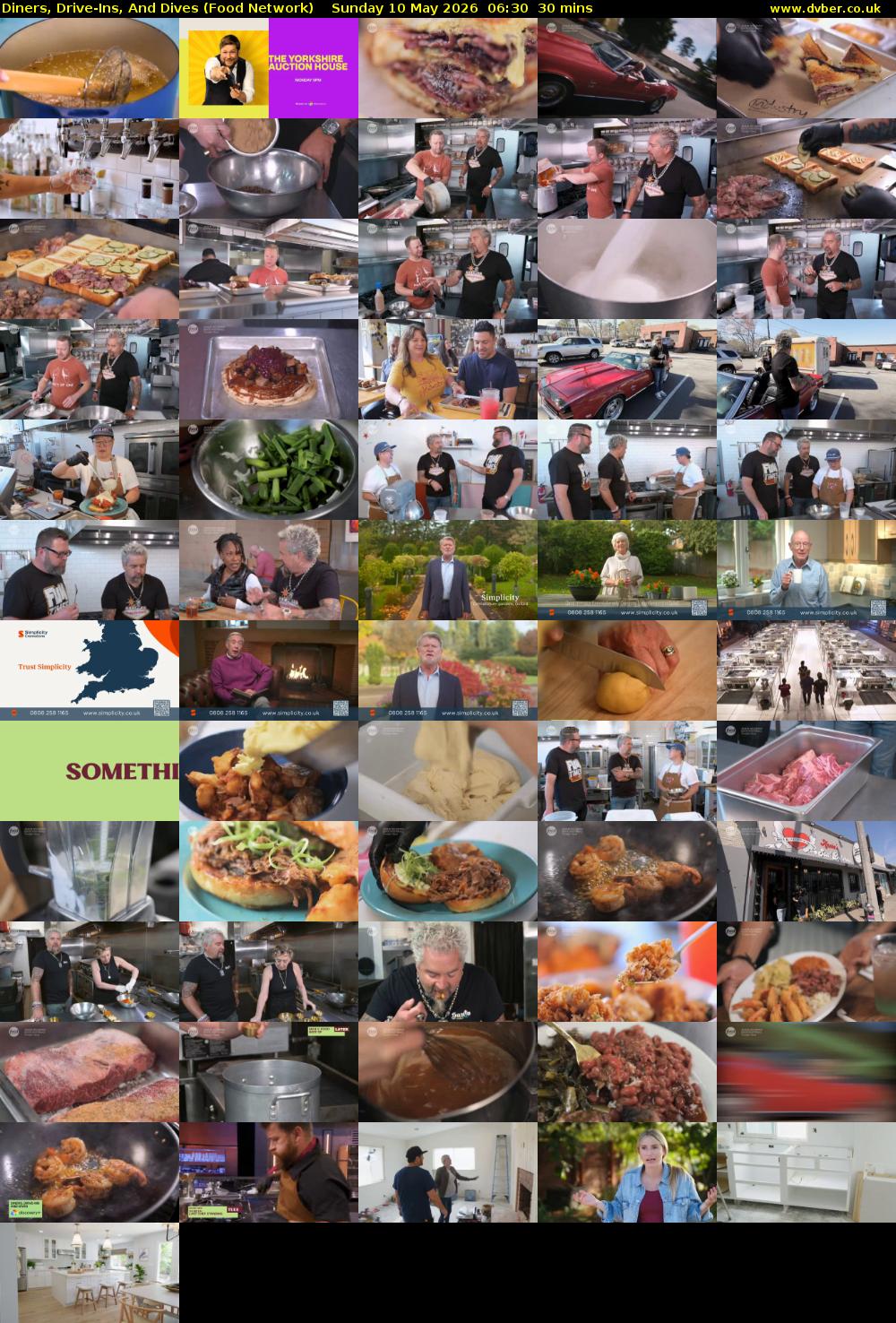Diners, Drive-Ins, And Dives (Food Network) Sunday 10 May 2026 06:30 - 07:00
