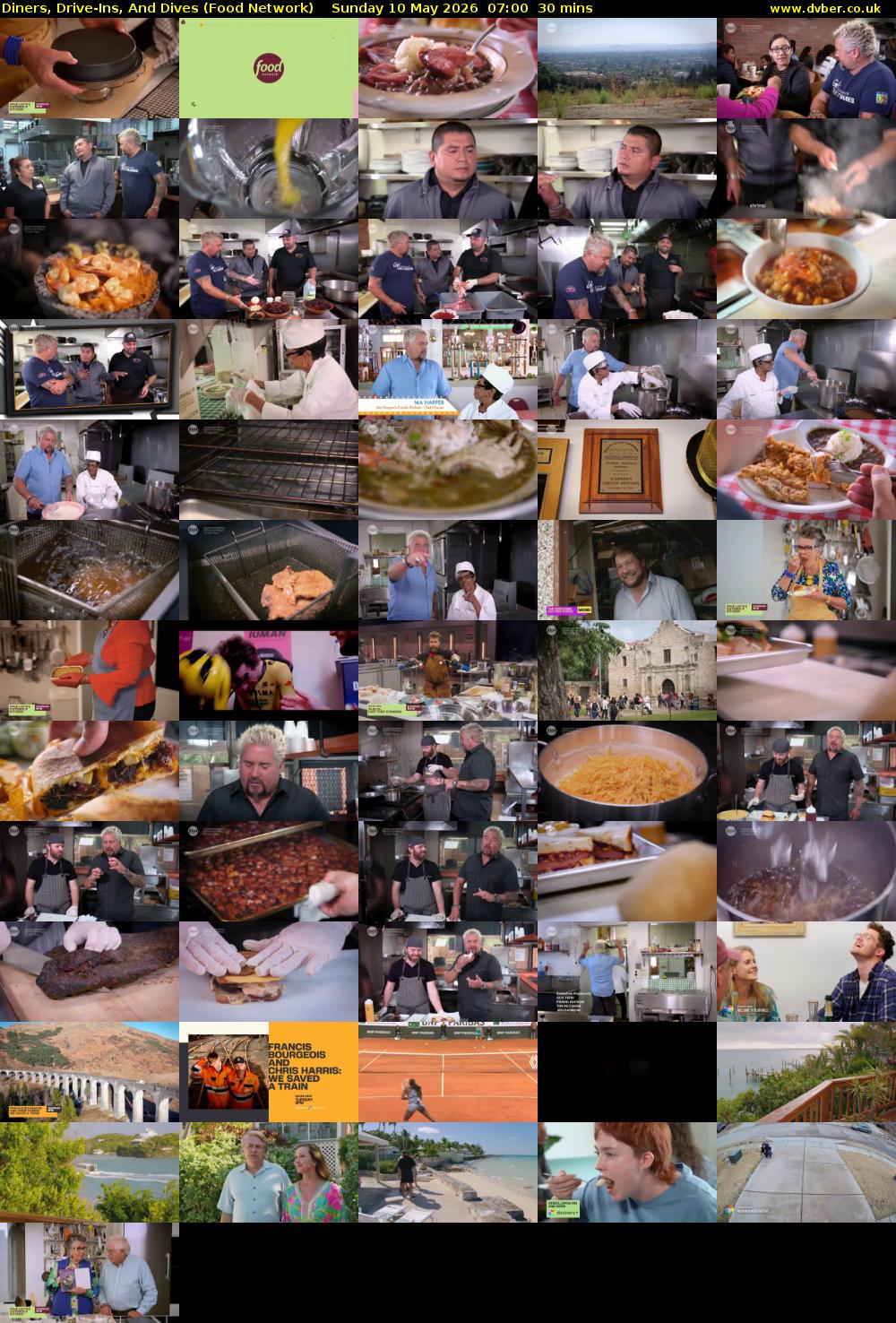 Diners, Drive-Ins, And Dives (Food Network) Sunday 10 May 2026 07:00 - 07:30