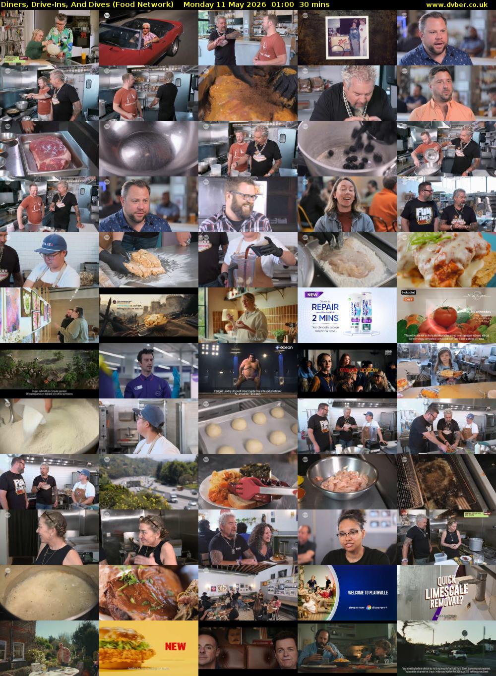 Diners, Drive-Ins, And Dives (Food Network) Monday 11 May 2026 01:00 - 01:30
