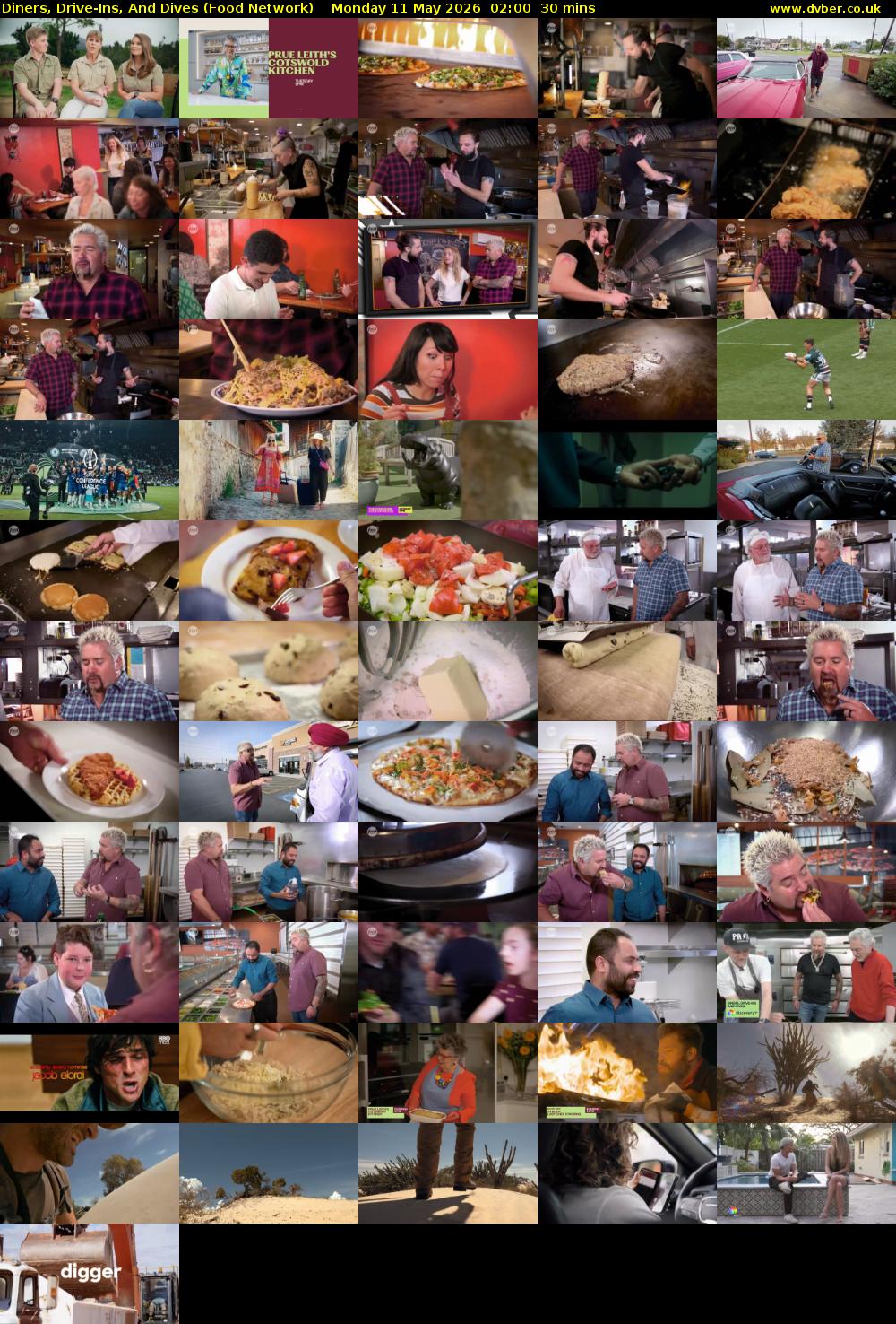 Diners, Drive-Ins, And Dives (Food Network) Monday 11 May 2026 02:00 - 02:30