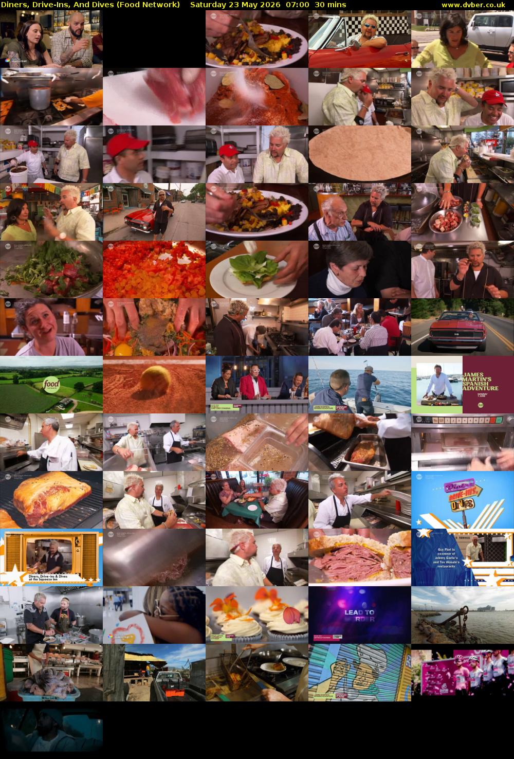 Diners, Drive-Ins, And Dives (Food Network) Saturday 23 May 2026 07:00 - 07:30