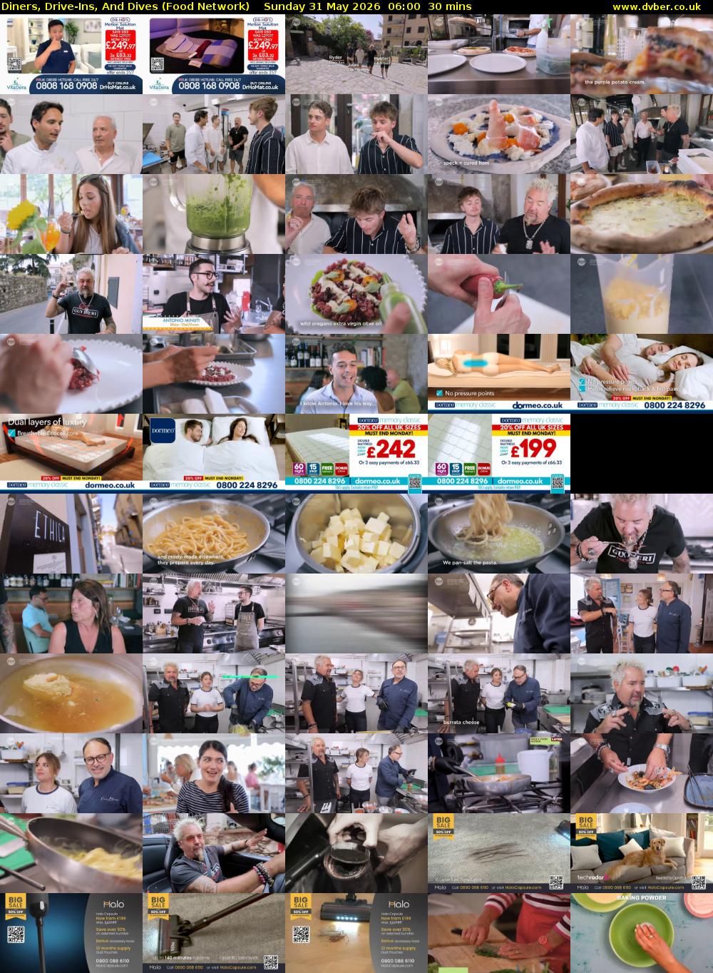 Diners, Drive-Ins, And Dives (Food Network) Sunday 31 May 2026 06:00 - 06:30