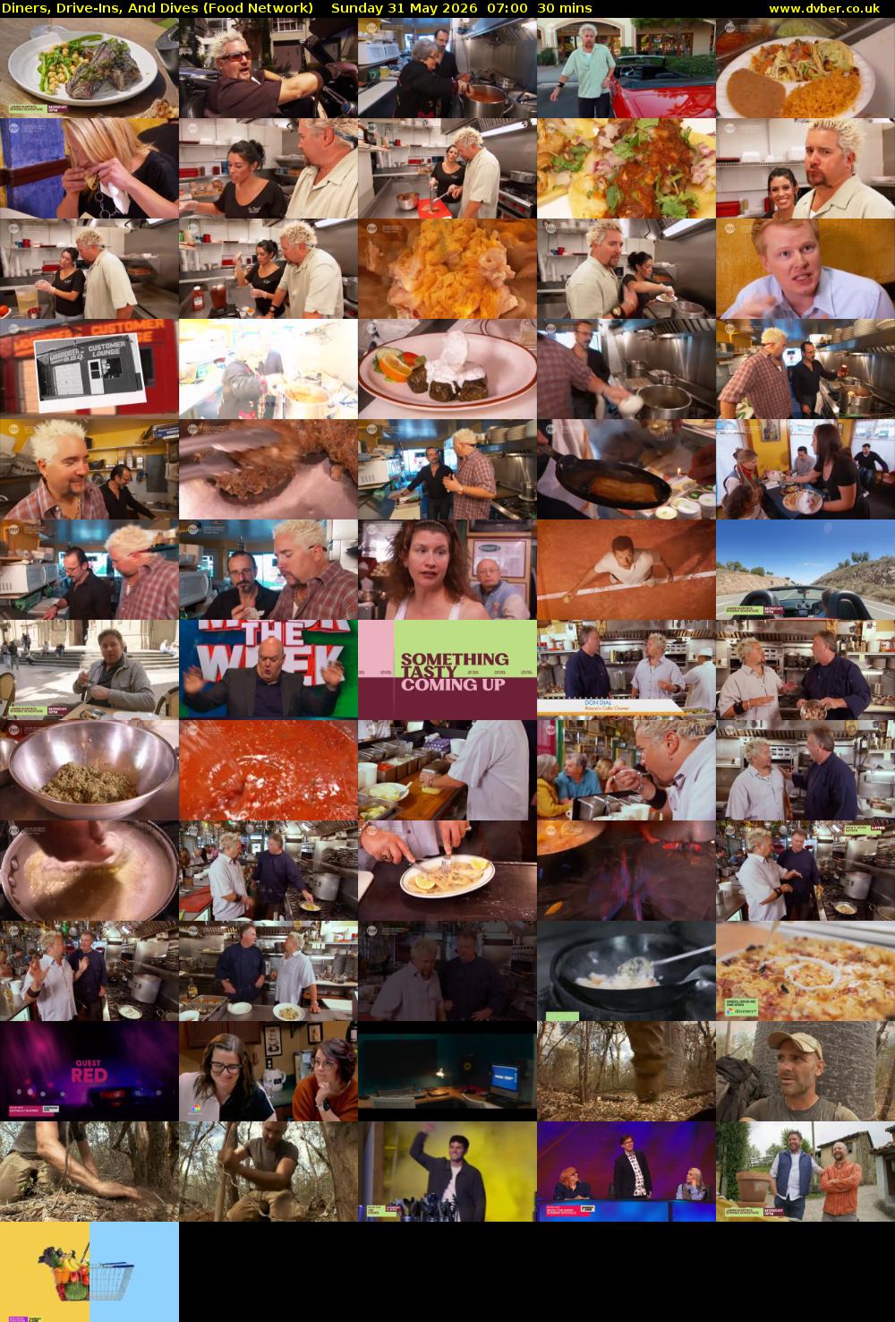 Diners, Drive-Ins, And Dives (Food Network) Sunday 31 May 2026 07:00 - 07:30