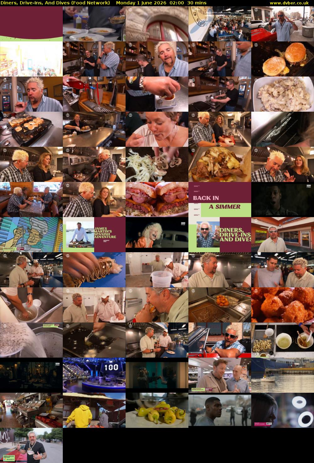 Diners, Drive-Ins, And Dives (Food Network) Monday 1 June 2026 02:00 - 02:30