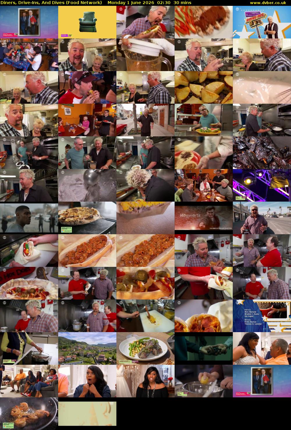 Diners, Drive-Ins, And Dives (Food Network) Monday 1 June 2026 02:30 - 03:00
