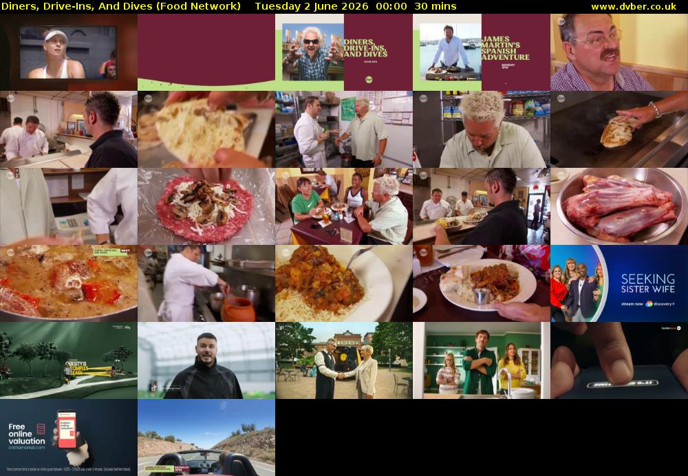 Diners, Drive-Ins, And Dives (Food Network) Tuesday 2 June 2026 00:00 - 00:30