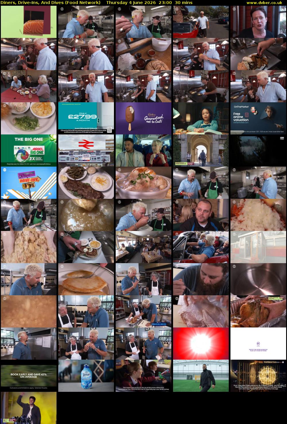 Diners, Drive-Ins, And Dives (Food Network) Thursday 4 June 2026 23:00 - 23:30