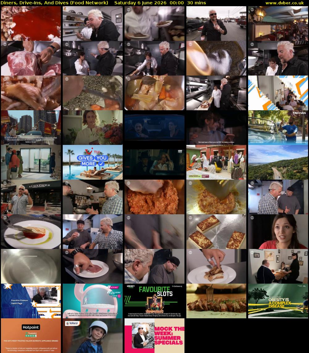 Diners, Drive-Ins, And Dives (Food Network) Saturday 6 June 2026 00:00 - 00:30